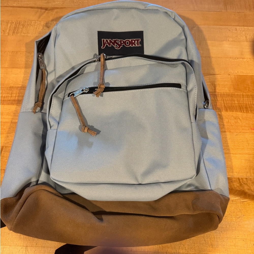 JanSport Blue and Brown Backpack